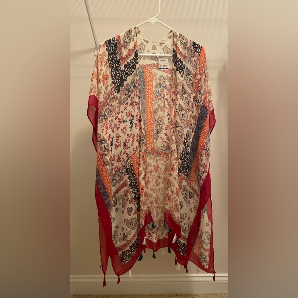 NWT Boho Chic Multicolor Swim Coverup
